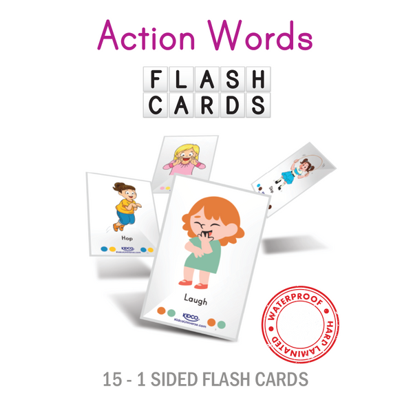 Action Words Flash Cards