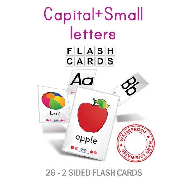 Capital+ Small Letters Flash Cards